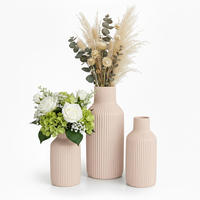 VASER Beige 3-pack keramik - Beige, Keramik (20cm) - Relaxdays