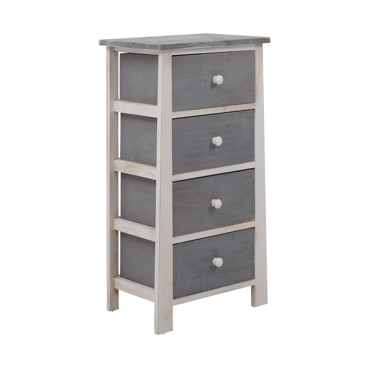 KOMMODE Weiß 27/37/73 cm - Weiß, Holz (27/73/37cm) - Mobili Rebecca
