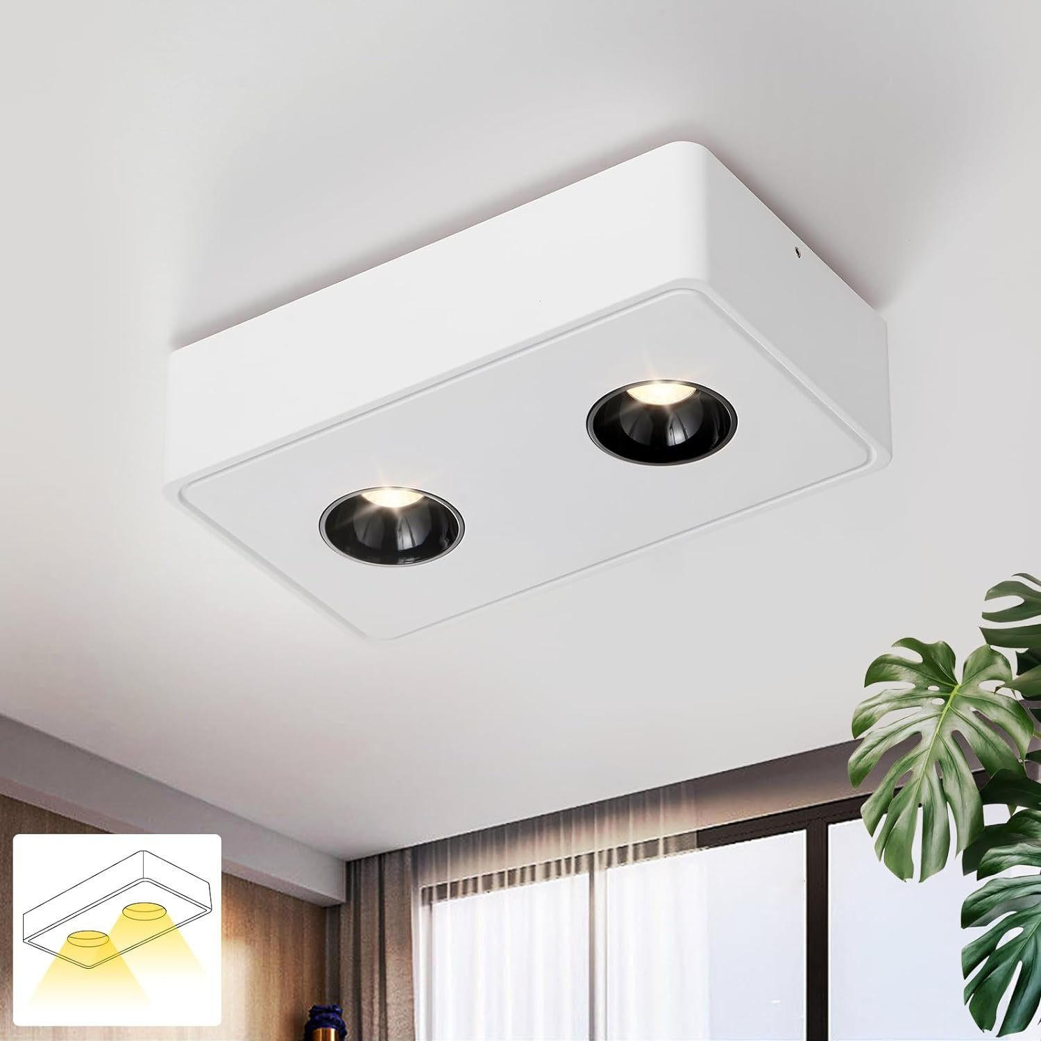 LED-STRAHLER Chopper 22.2/13.2/5.5cm - Weiß, Metall (22.2/13.2/5.5cm) - ZMH