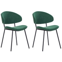 STUHL 2er-Set Polsterbezug Grün Kiana - Grün, Textil/Metall (50/81/59cm) - Beliani