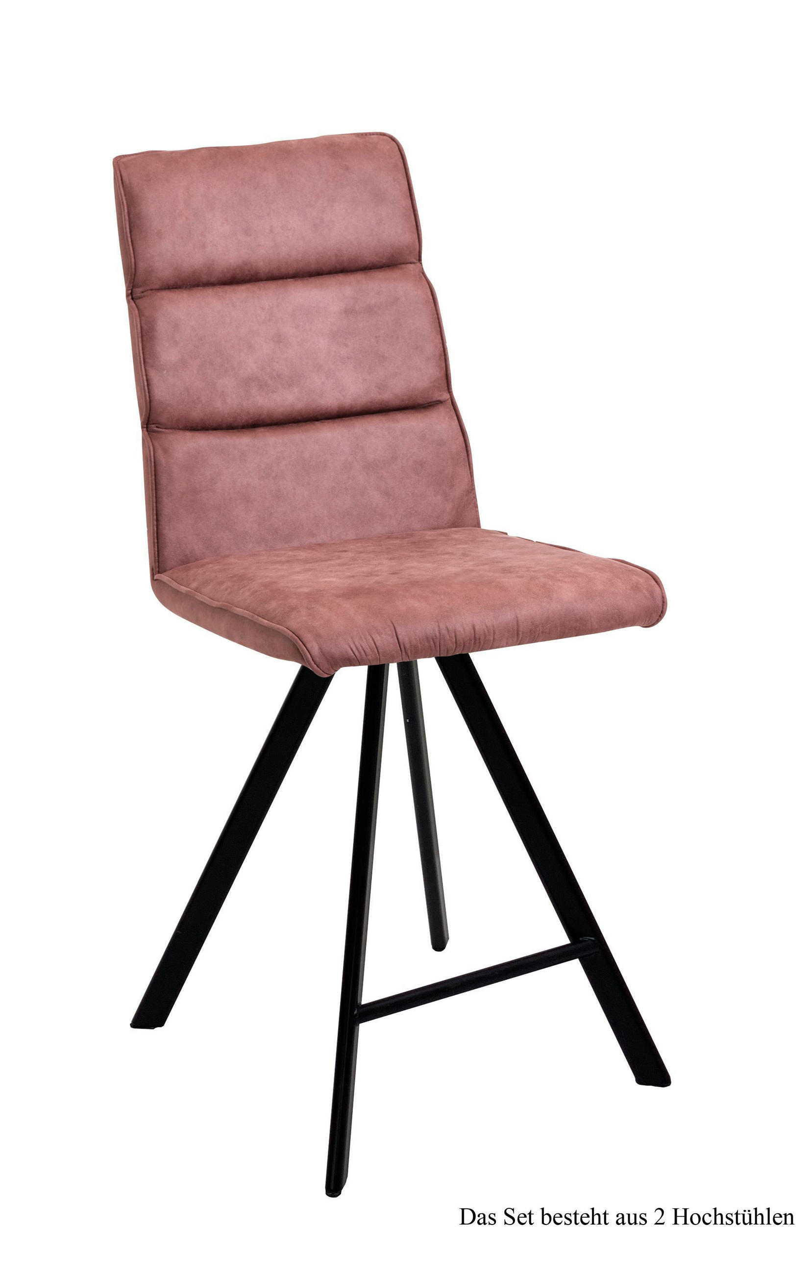58aufmkessel Thekenstuhl Dunkelrosa, Schwarz 60x109x47 cm