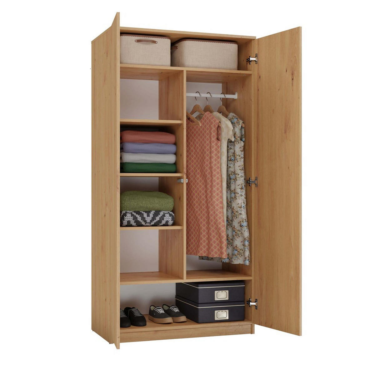 SKRIŇA NA OBLECENIE - dub artisan, kompozitné drevo (90/180/50cm) - RAUMHIRSCH FURNITURE