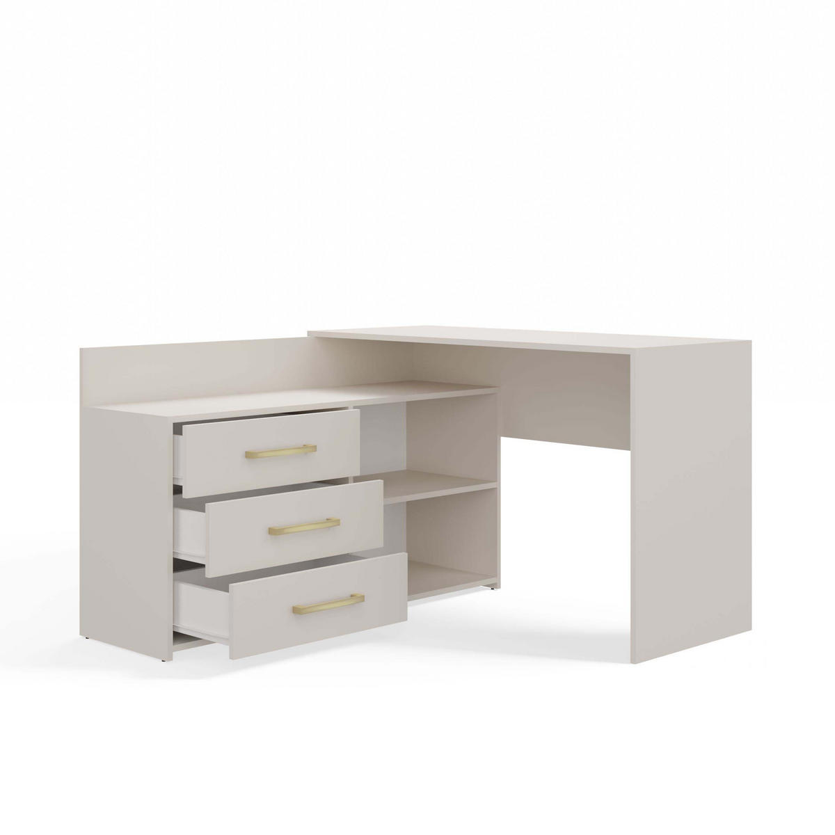 ECKSCHREIBTISCH DANY KASCHMIR BEIGE - Kaschmir, Holzwerkstoff (50/120/76cm) - CDF