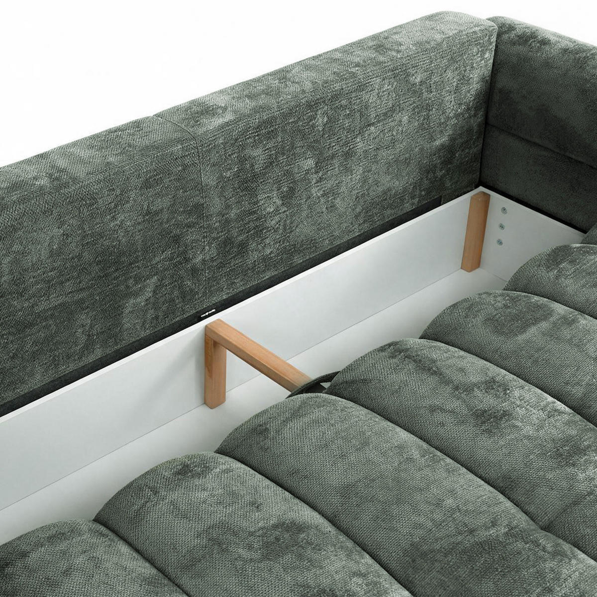 ROZKLÁDACÍ POHOVKA Mavi, 3místná s funkcí spaní, ložná plocha 195x145 cm, zelená - zelená barva, textil (255/100/110cm) - Beautysofa