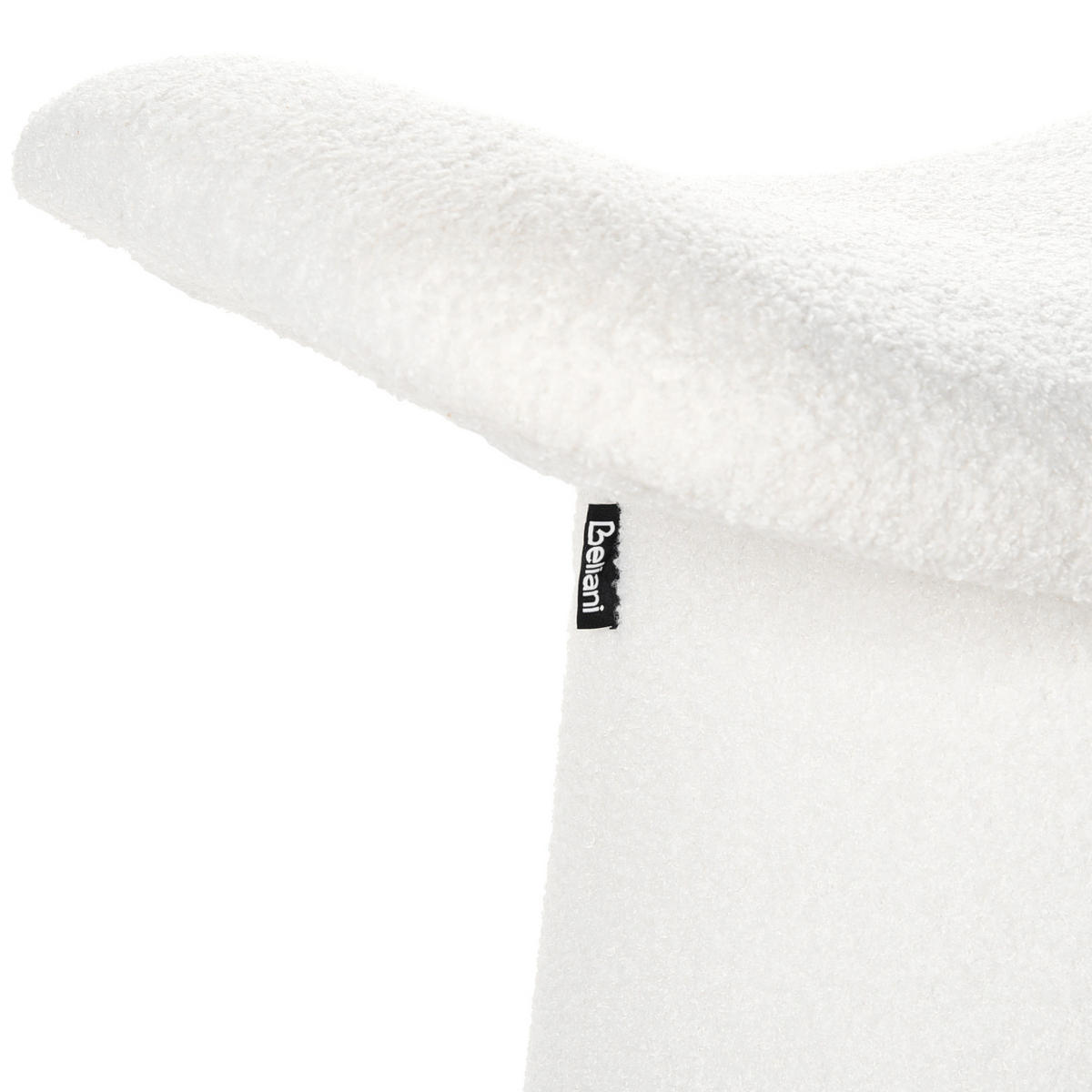 POUF Cremeweiß Riddle - Weiß, Textil (57/46/38cm) - Beliani