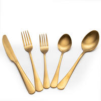 ESSBESTECK 20-teiliges Set aus Edelstahl - Goldfarben, Metall - Intirilife