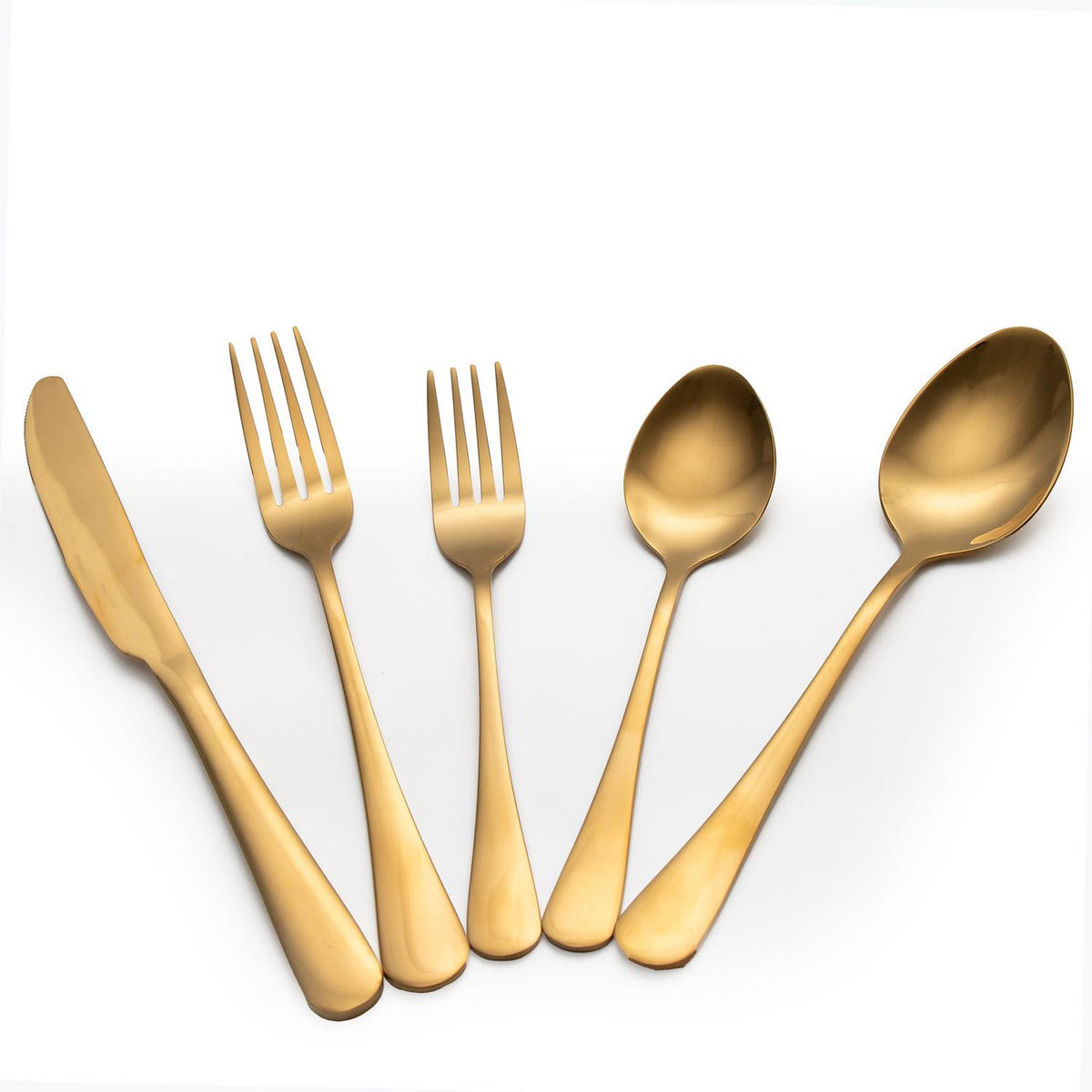 ESSBESTECK 20-teiliges Set aus Edelstahl - Goldfarben, Metall - Intirilife