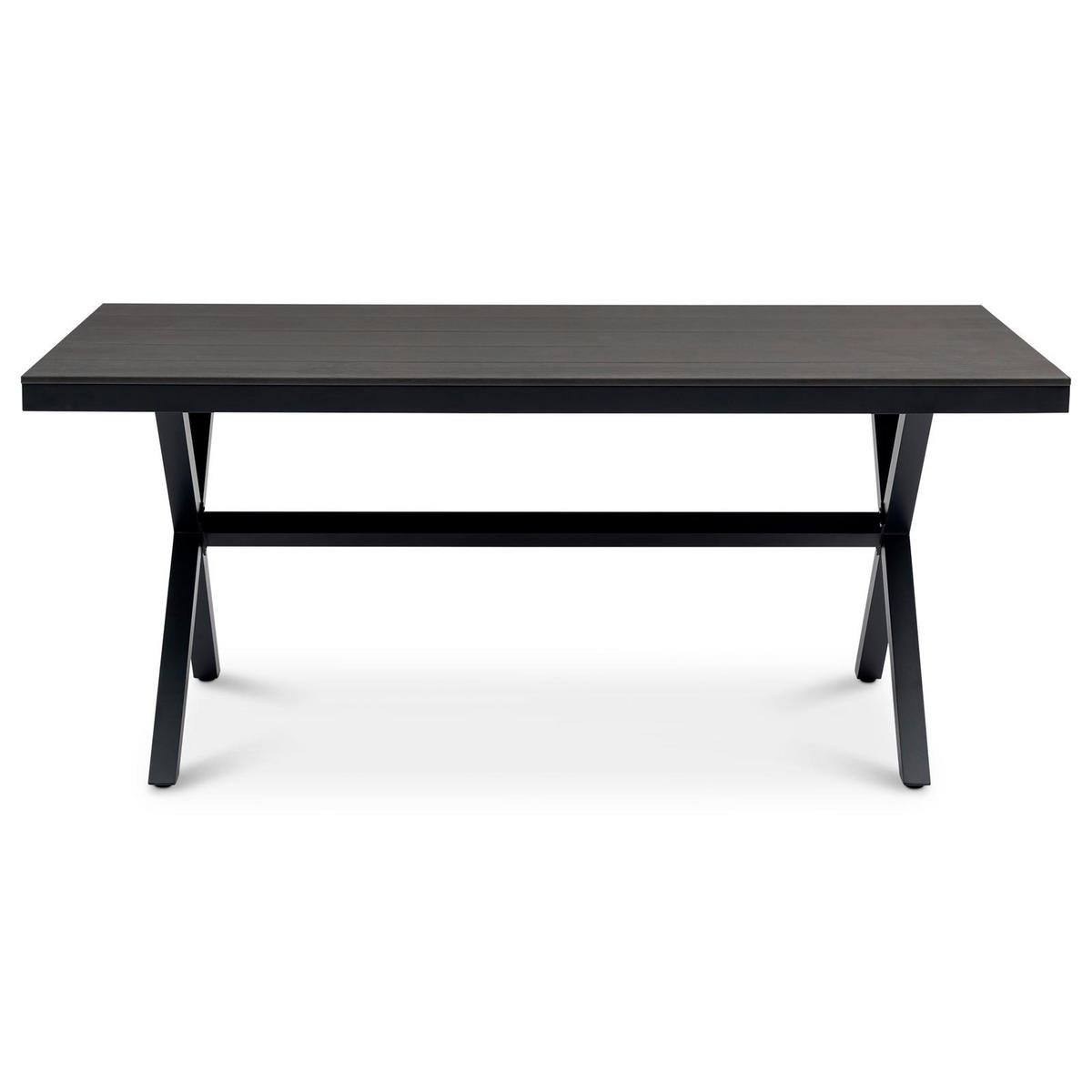 GARTENTISCH ISOLA - Schwarz, Kunststoff/Metall (100/180/76cm) - IDIMEX