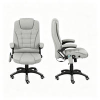 DREHSTUHL mit Massagefunktion höhenverstellbar Sitzhöhe 45 bis 55 cm - Hellgrau, Textil (68/110/72cm) - Gisaae