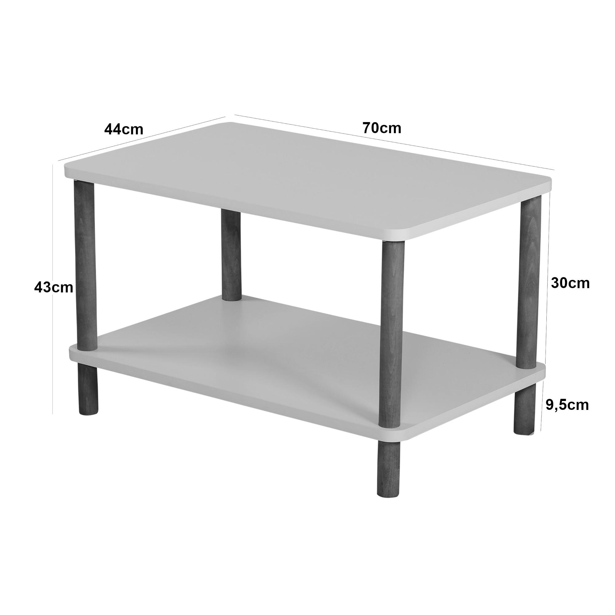COUCHTISCH Jelling 70/44/43 - Braun, Holzwerkstoff (44/70/43cm) - [en.casa]