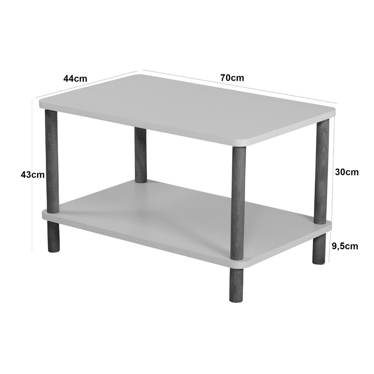 COUCHTISCH Jelling 70/44/43 - Braun, Holzwerkstoff (44/70/43cm) - [en.casa]