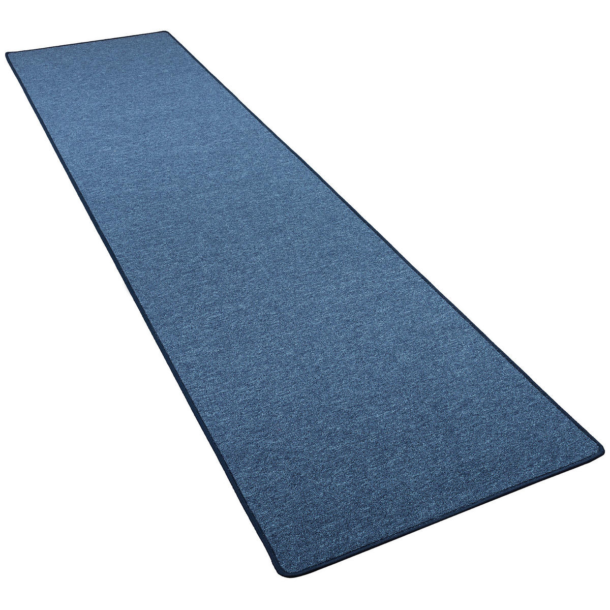 FEINSCHLINGEN VELOUR LÄUFER TEPPICH STRONG - Dunkelblau, Textil (80/200cm) - Snapstyle