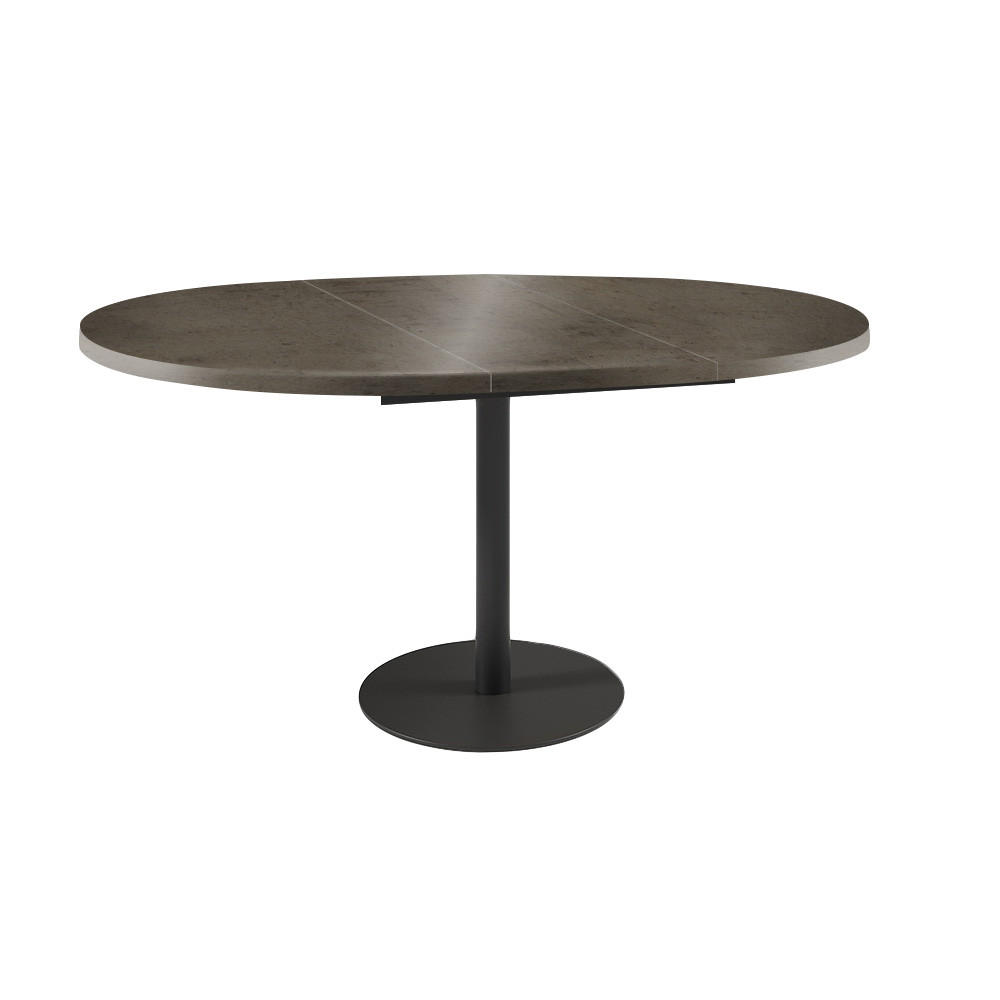 ESSTISCH Borte Chicago Concrete Dunkelgrau / Schwarz 100/138 / 100 / 76cm - Dunkelgrau/Schwarz, Holz/Holzwerkstoff (100/100/76cm) - Feldmann-Wohnen