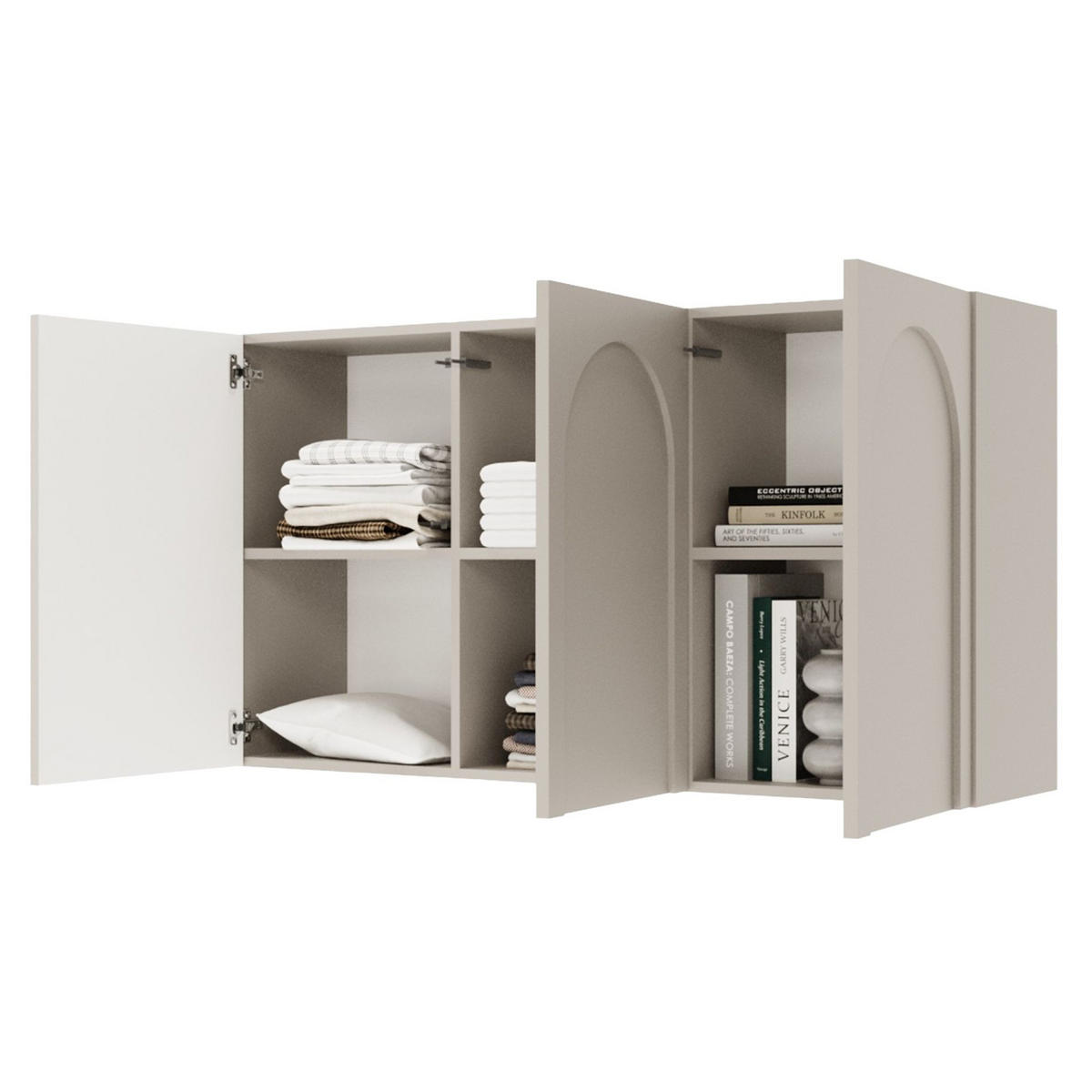 SIDEBOARD Arkadia Kaschmirgrau 150 cm - Taupe, Holzwerkstoff (150/81/35cm) - Selsey