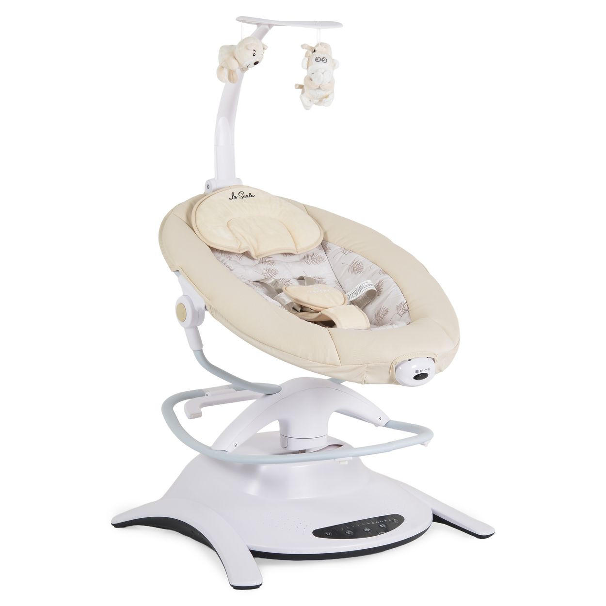 BABYWIPPE La Scala beige Bewegungsmelder, Vibration, Fernbedienung, 6 Schaukelmethoden - Beige, Metall - Cangaroo