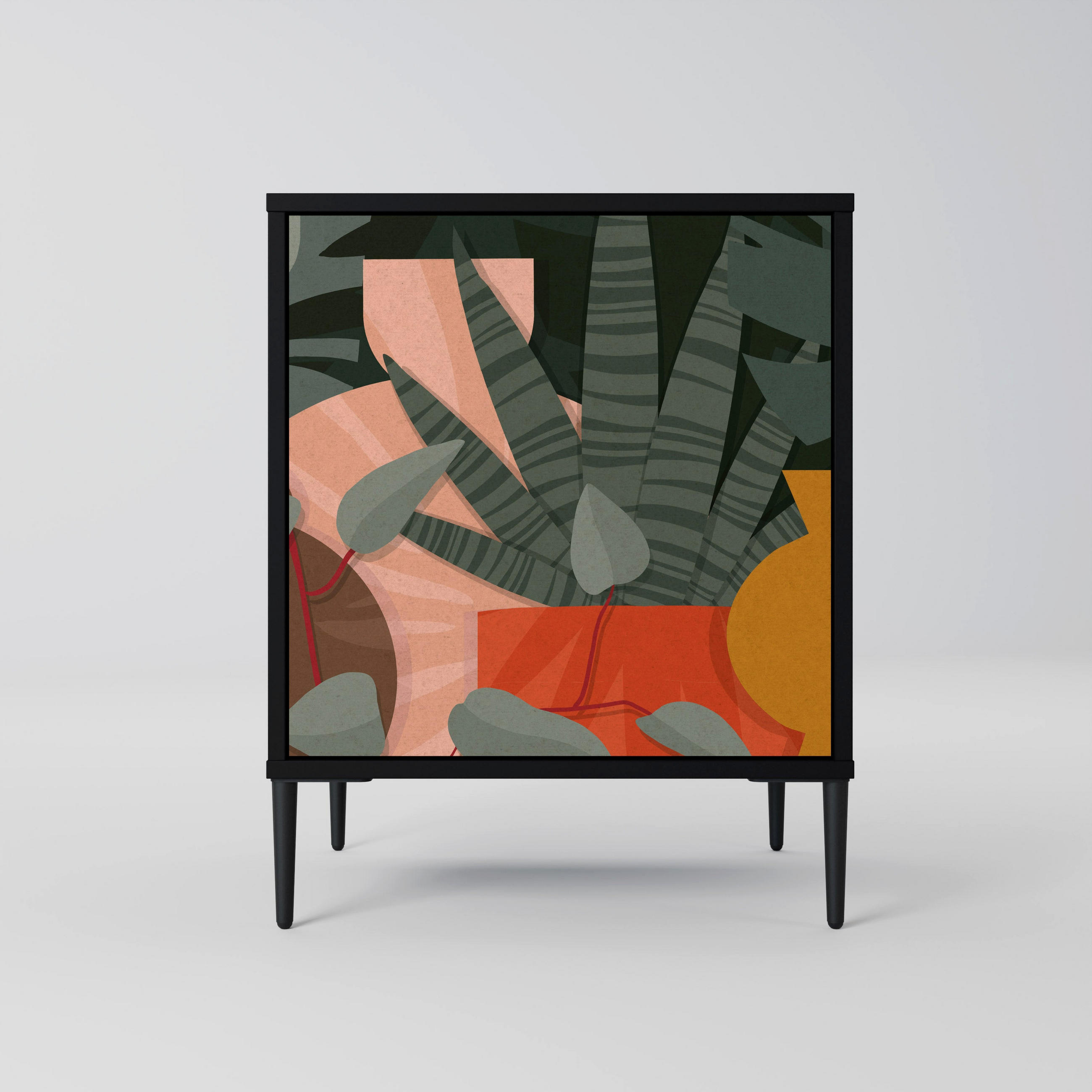 SpaceRebels Sideboard Schwarz 57.5x72.5x42 cm