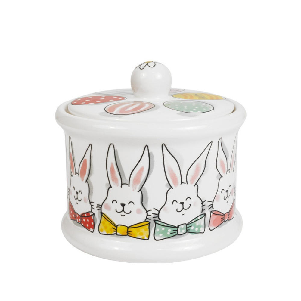VORRATSDOSE Osterhasen in Bunt - 12,5cm - Multicolor, Keramik (14/13/14.3cm) - Blond Amsterdam