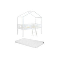 HAUSBETT - 1 Person - holz - weiß Naleny - Weiß, Holz (90/190cm) - Vente-Unique