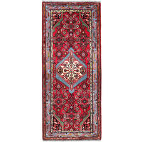 LÄUFER Orient handgeknüpft Assadabad Rot 195/83 cm Schurwolle - Rot, Textil (83/195cm) - Looma