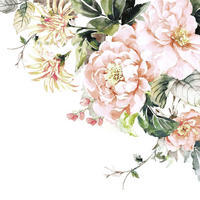 FOTOTAPETE romantischen Blumen 300 x 280 cm - Pink, Papier (300/280cm) - Sanders & Sanders