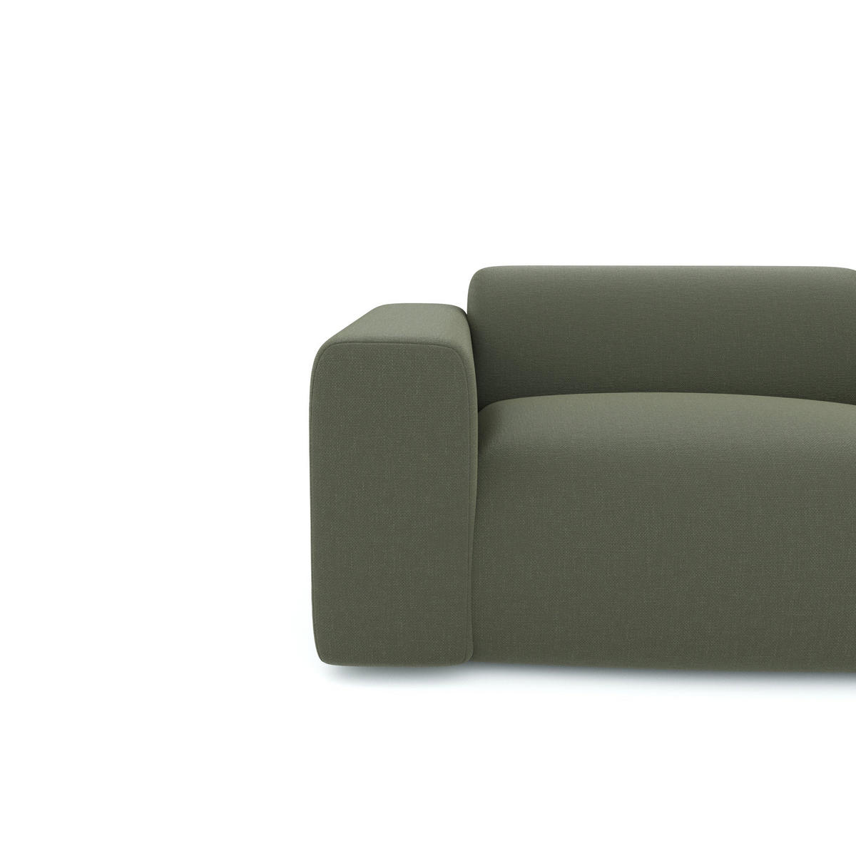 SOFA 4-Sitzer Rastergewebe Olivgrün 240cm - Olivgrün/Grün, Textil (240/73/97cm) - Sia Home