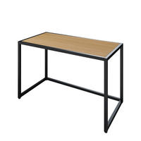 SCHREIBTISCH Adda 120x74 cm – Schwarz mit Buche Dekor - Schwarz, Holzwerkstoff (74/120/74cm) - Letti Moderni