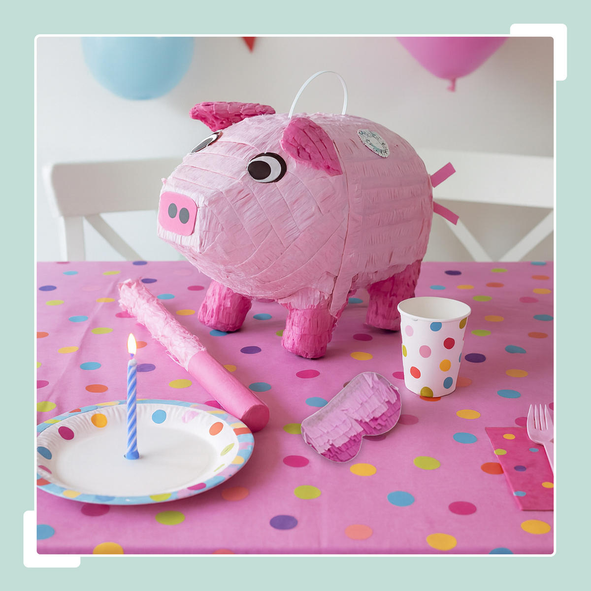 PINATA - Rosa, Papier/Wellpappe (43/25/20cm) - Relaxdays