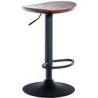 BARHOCKER Skelde 56-80 cm Walnuss - Nussbaumfarben, Holz (41/56/38.5cm) - furnicato