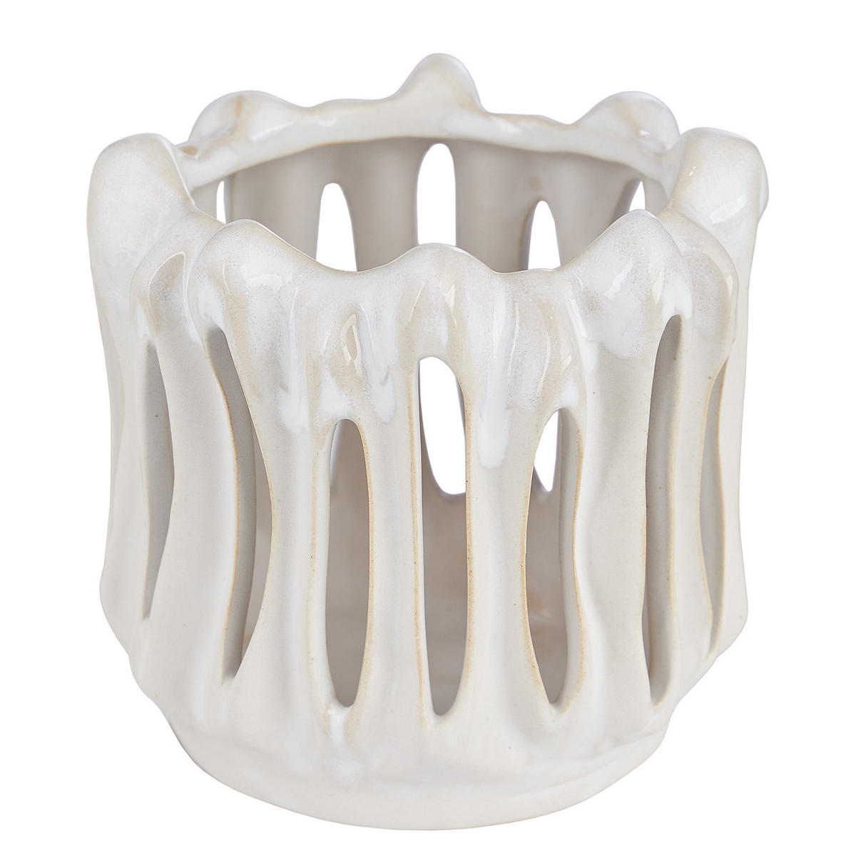 WINDLICHT Hazy Shades - Creme, Keramik (10/9/10cm) - Butlers