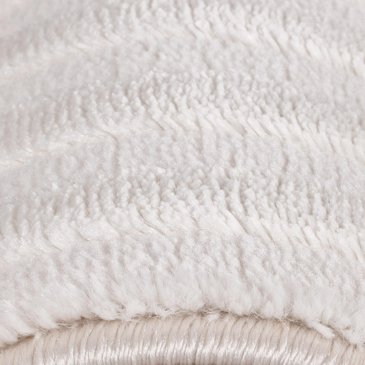 TEPPICH Kurzflor 3D-Struktur Polypropylen Wohnzimmer Creme Rechteckig 200x290 - Beige, Textil (200/290cm) - KADIMA DESIGN