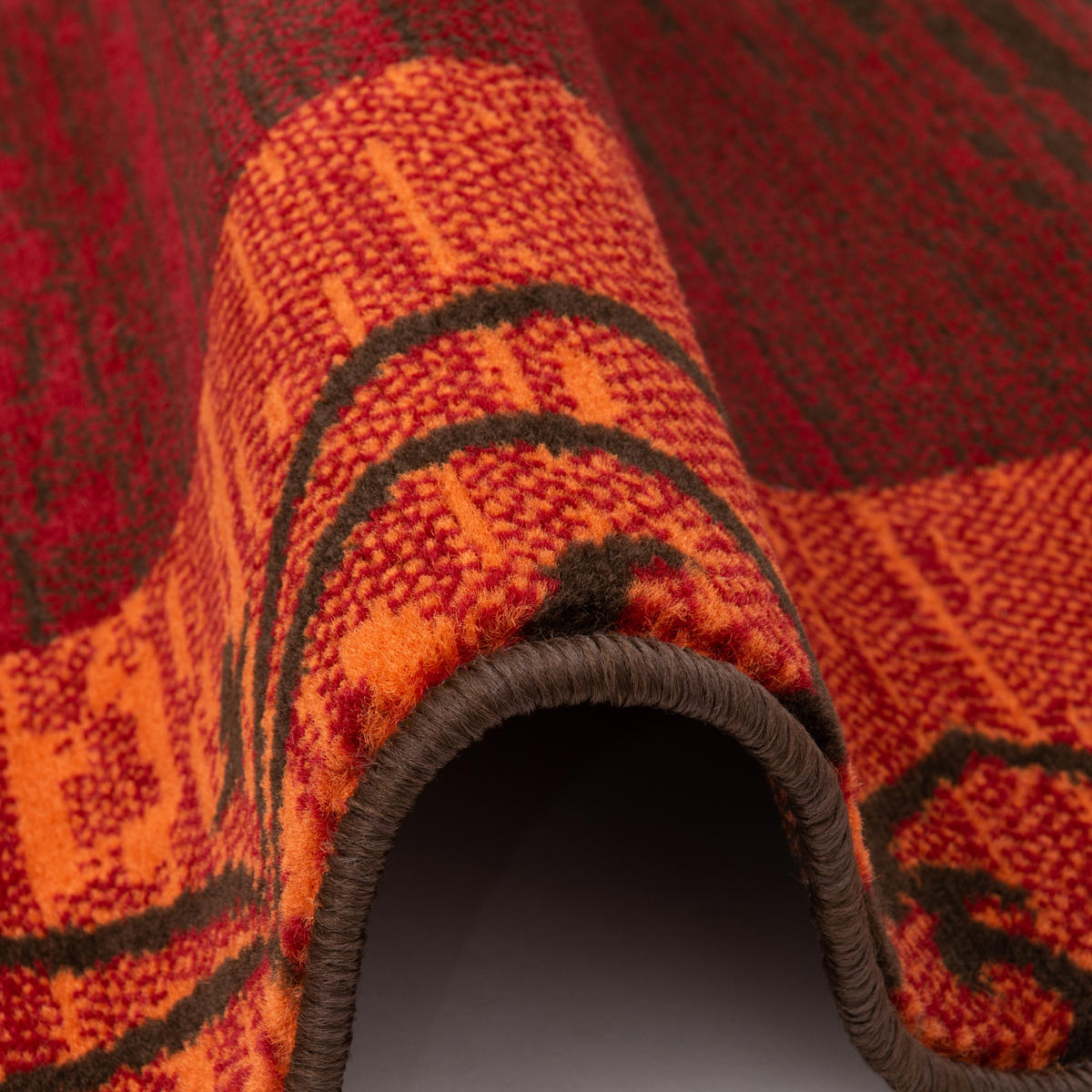 MODERN DESIGNER VELOURS TEPPICH SAMBA - Rot, Textil (160/230cm) - Pergamon