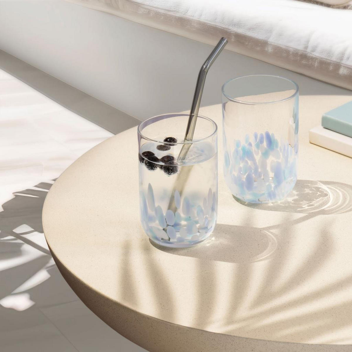 WASSER- UND LONGDRINKGLAS-SET Like Confetti blau 4er Set - Blau, Glas - like.Villeroy & Boch