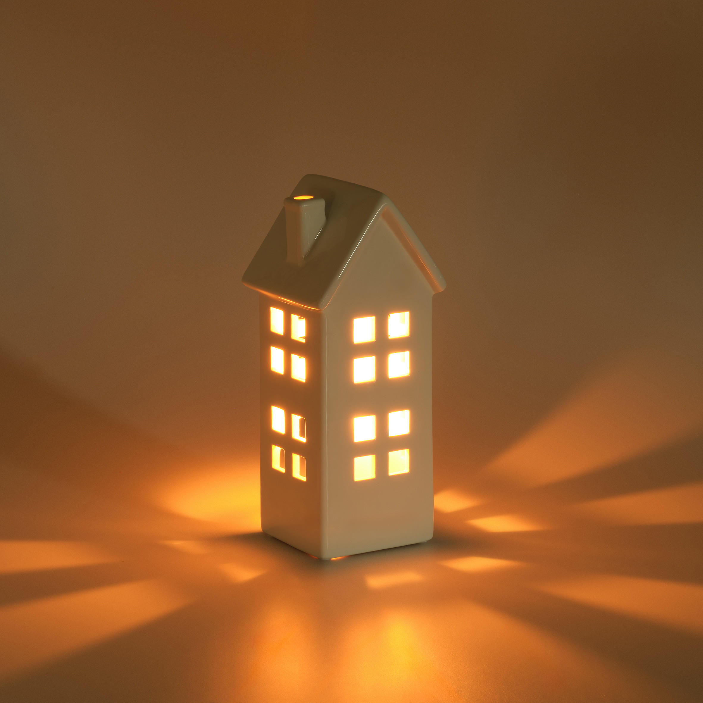 KERZENSTÄNDER Snowbound, Weiß, 29 x 11 x 12 cm, Dekorative Weihnachtsdeko - Weiß, Keramik (11/29/12cm) - home&you