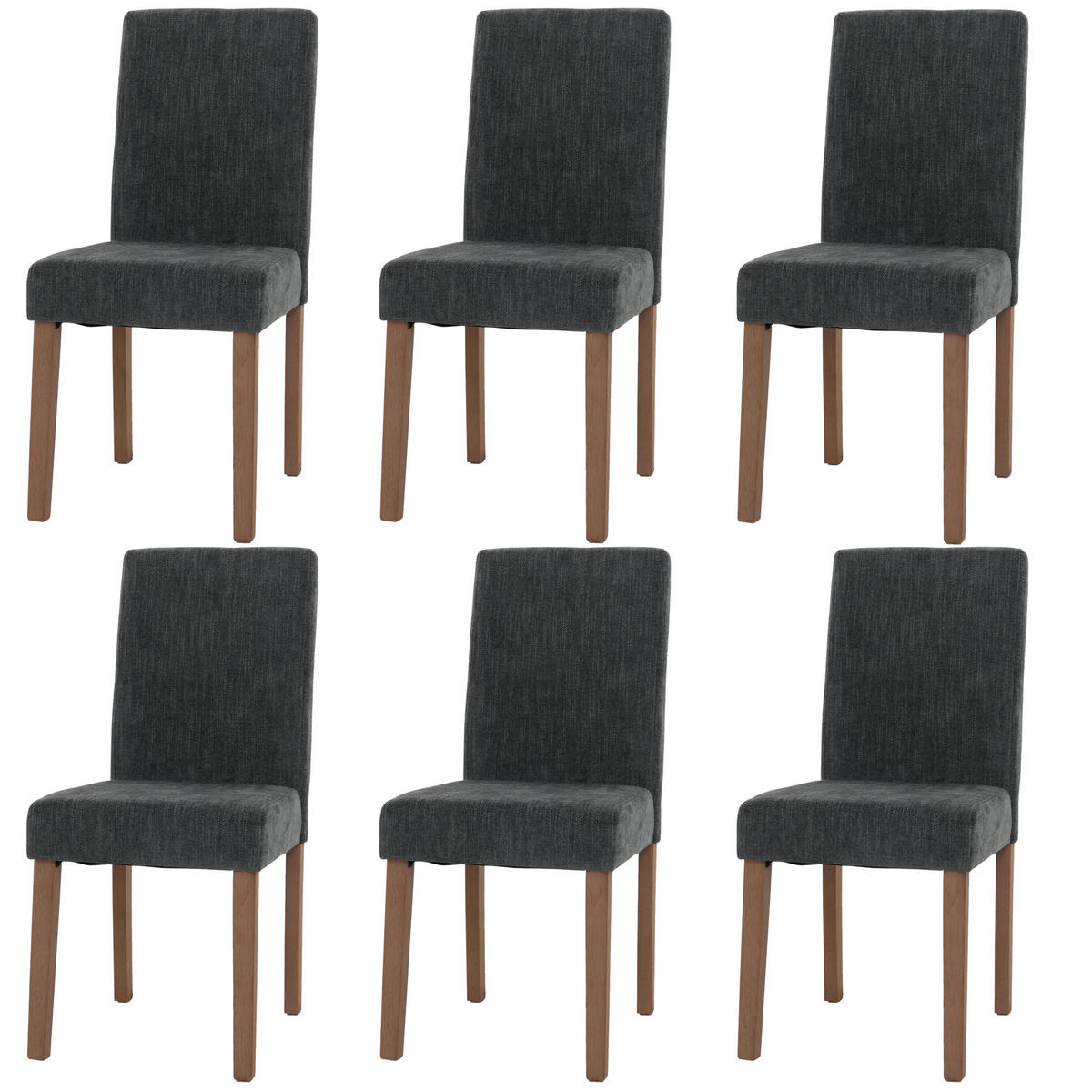 ESSZIMMERSTUHL Grau 6er-Set - Grau, Textil (42/90/50cm) - MCW