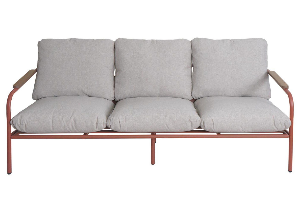 GARTENBANK Rot - Rot, Metall (184/81/81cm) - MCW