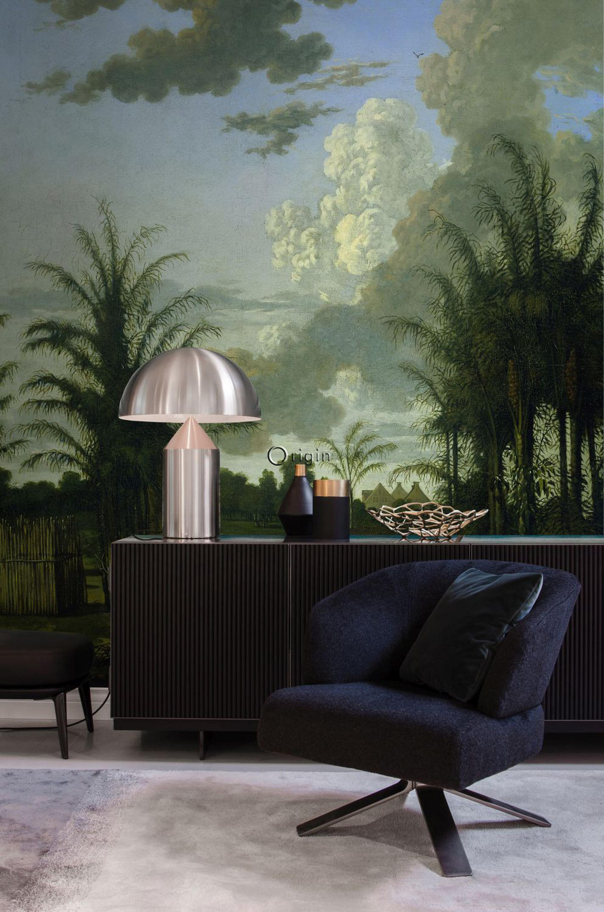 FOTOTAPETE tropische Landschaft 250 x 300 cm - Grün, Papier (250/300cm) - Origin Wallcoverings