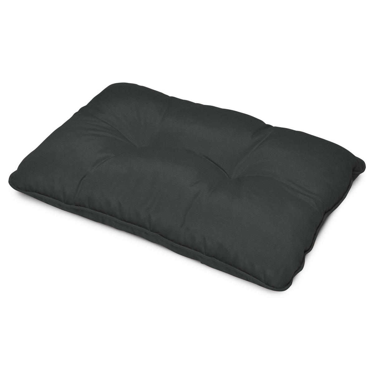 LOUNGEKISSEN Flair Outdoor Rücken 60/40/12cm Graphitgrau - Graphitfarben, Textil (40/12/60cm) - Beautissu 