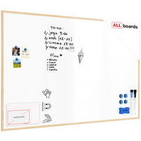 MAGNETISCHES Whiteboard mit Naturholzrahmen 180x120cm - Weiß, Metall (180/120/1.8cm) - ALLboards
