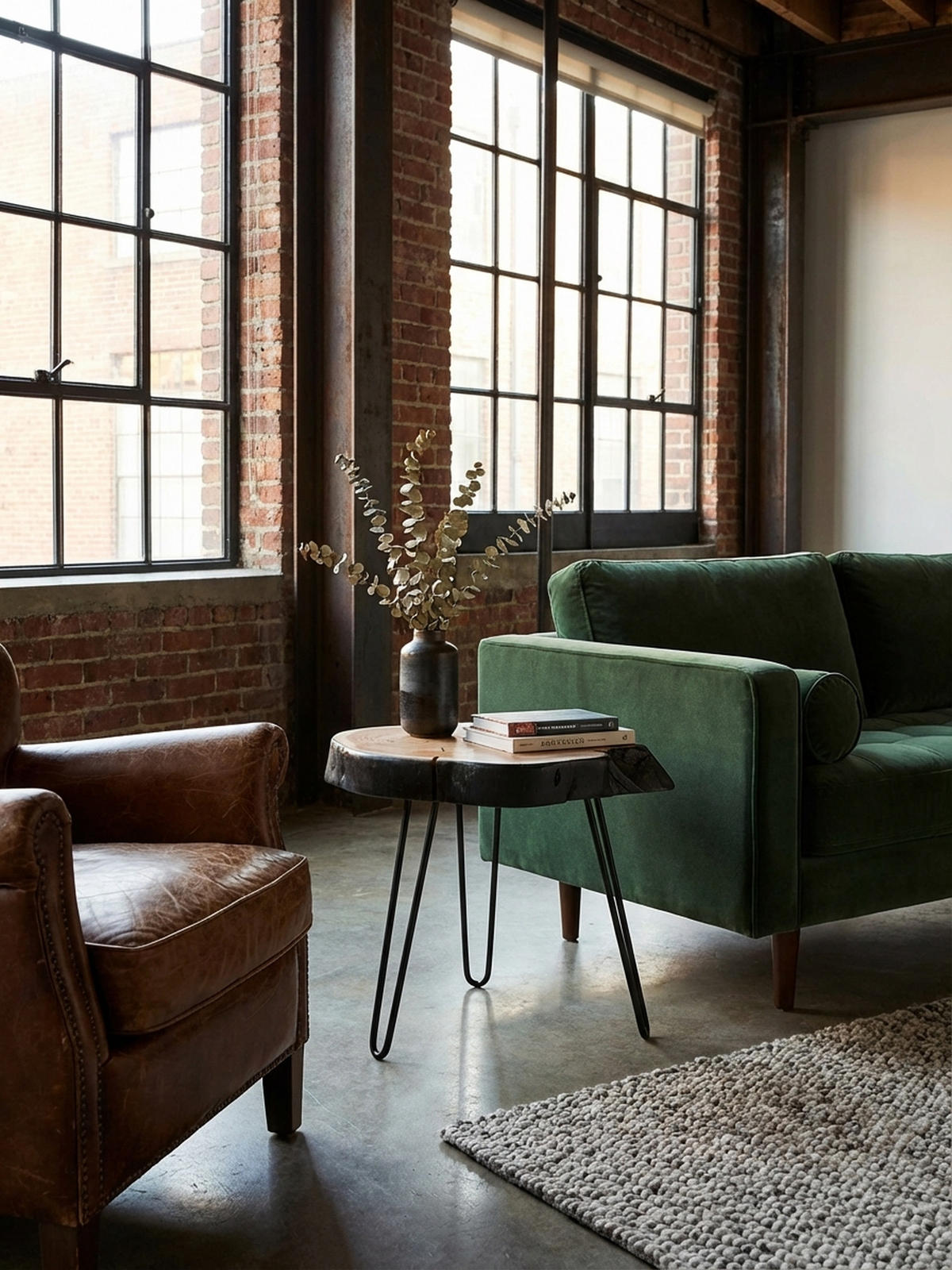 BEISTELLTISCH – Massivholz Natur Baumkante handgefertigt Industrial - Beige/Schwarz, Holz/Metall (32/40/40cm) - KADIMA DESIGN