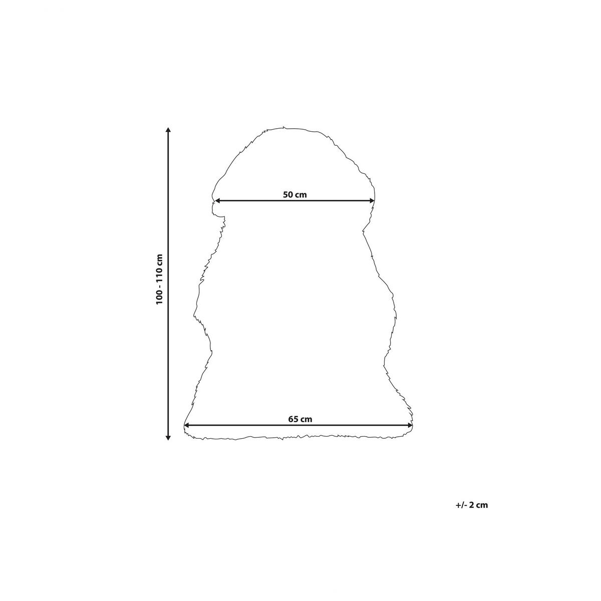 SCHAFFELL Uluru 100/110/65 cm - Beige, Fell (65/100cm) - Beliani