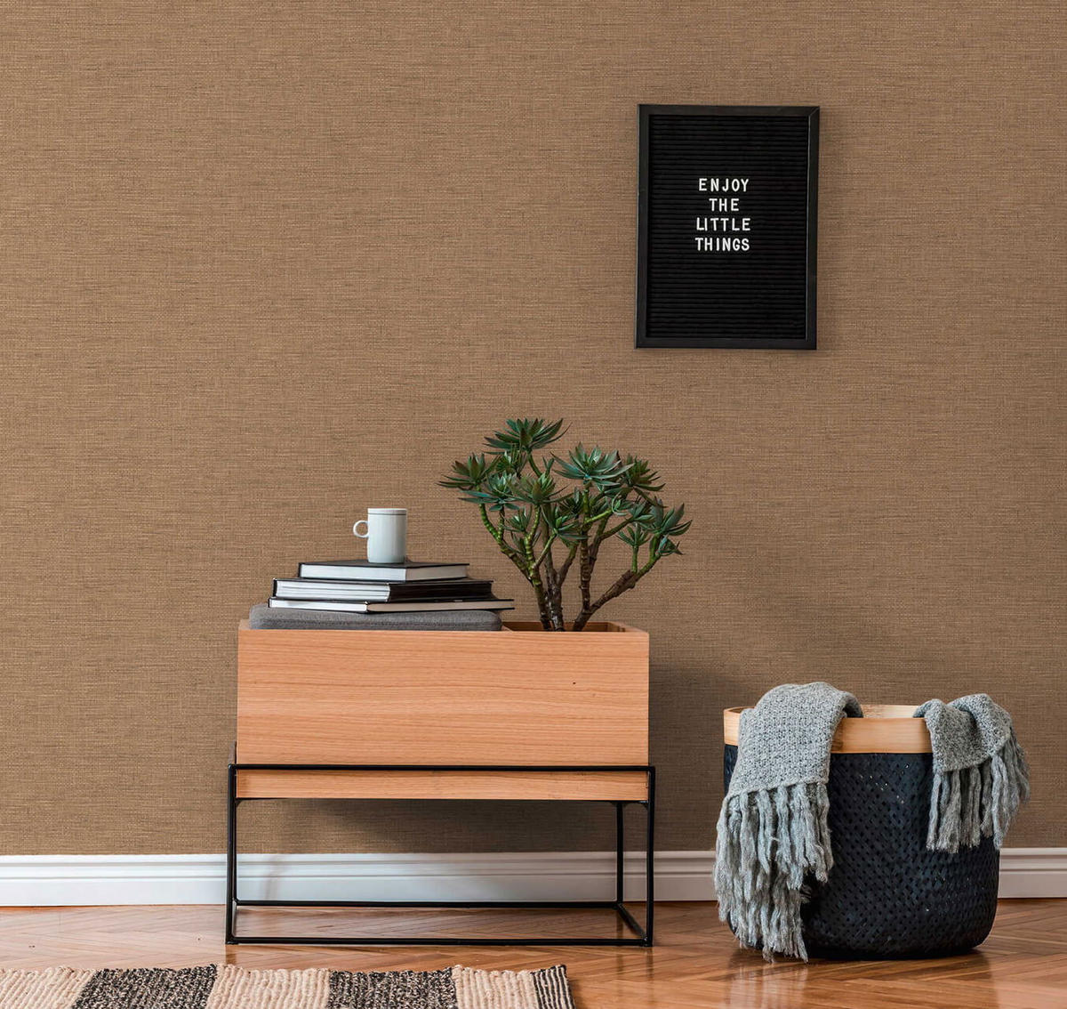 VLIESTAPETE Braun 53/1005 cm - Braun, Kunststoff/Textil (53/1cm) - KUNSTLOFT