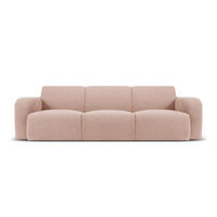 SOFA Molino aus Boucle puderrosa 3 Sitzplätze - Pink, Textil (95/72/235cm) - Micadoni