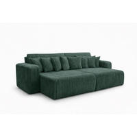 SCHLAFSOFA, Cordstoff Tilia, Grün, PIANO DOUBLE - Grün, Holz (246/83/145cm) - Kaiser Möbel