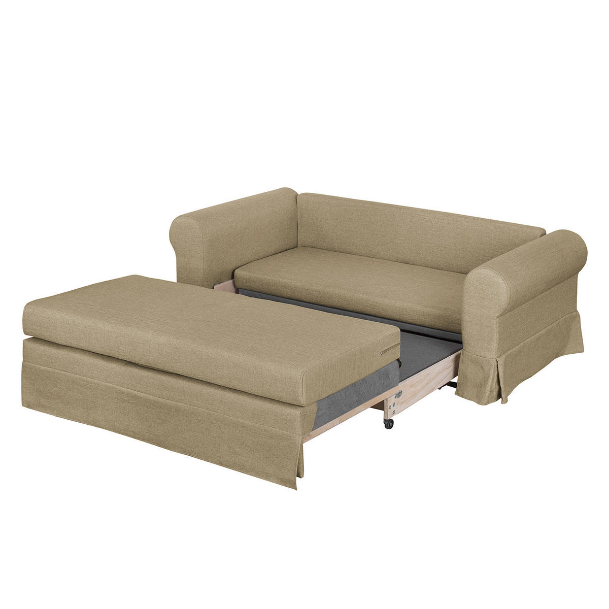 SCHLAFSOFA mit Husse - Beige, Textil (185/90/90cm) - home24