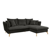 ECKSOFA S11 Ambriamo Anthrazit 258/91/167 cm Recamiere rechts - Anthrazit, Textil (258/167cm) - Livojo