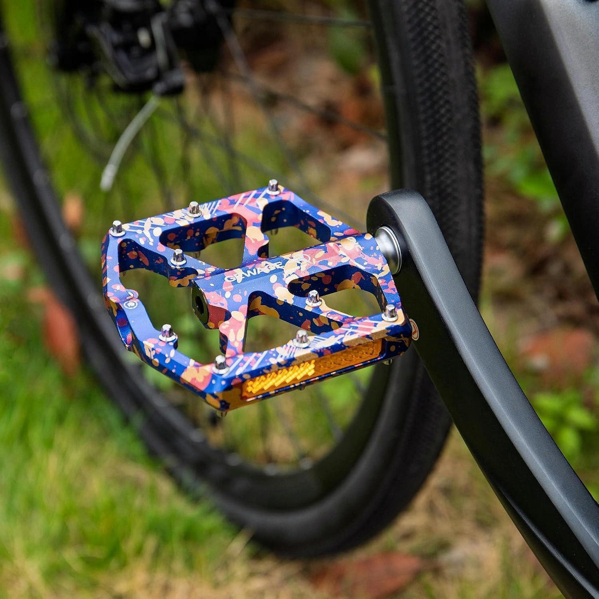 FAHRRADPEDALE mit Reflektoren Blau-Spritzlack - Multicolor, Metall (10.1/1.5/11.8cm)