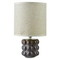 STOLNÍ LAMPA LETI BUBBLE, béžová, 9 x 9 x 30 cm - béžová, keramika (9/9/30cm) - Mondex