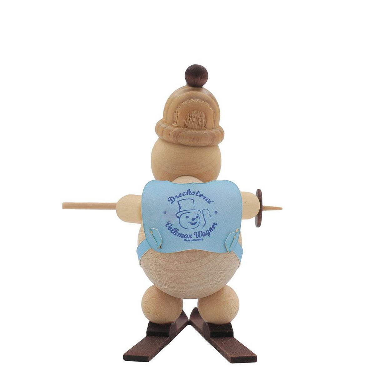 HOLZFIGUR Schneemann Junior Skianfänger Schneepflug 8 cm - Multicolor, Holz (8/8/0.1cm)