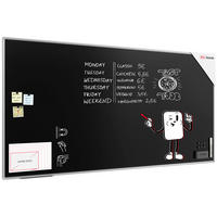 SCHWARZE magnetische Kreidetafel mit Alurahmen EXPO 240x120cm - Schwarz, Metall (240/120/1.6cm) - ALLboards