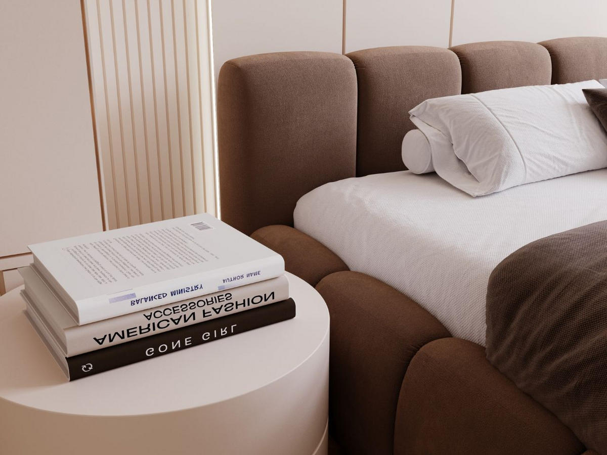 POLSTERBETT Cloud low 200x200 Braun - Braun, Textil (200/200cm) - Graingold